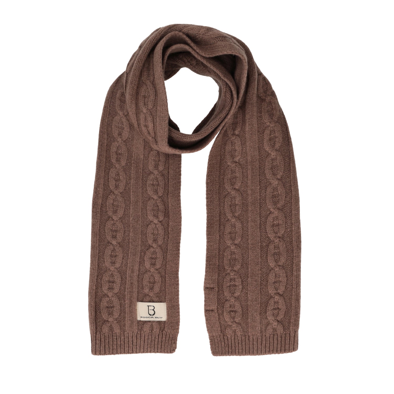 Sciarpa in lana colore marrone