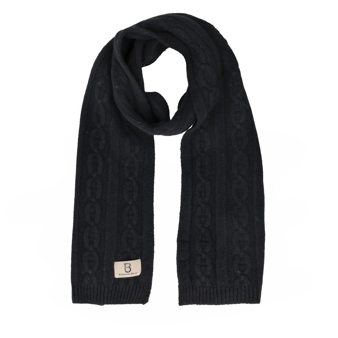 Sciarpa in lana colore nero