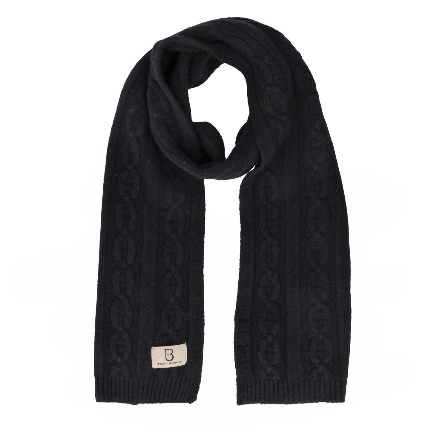 Sciarpa in lana colore nero