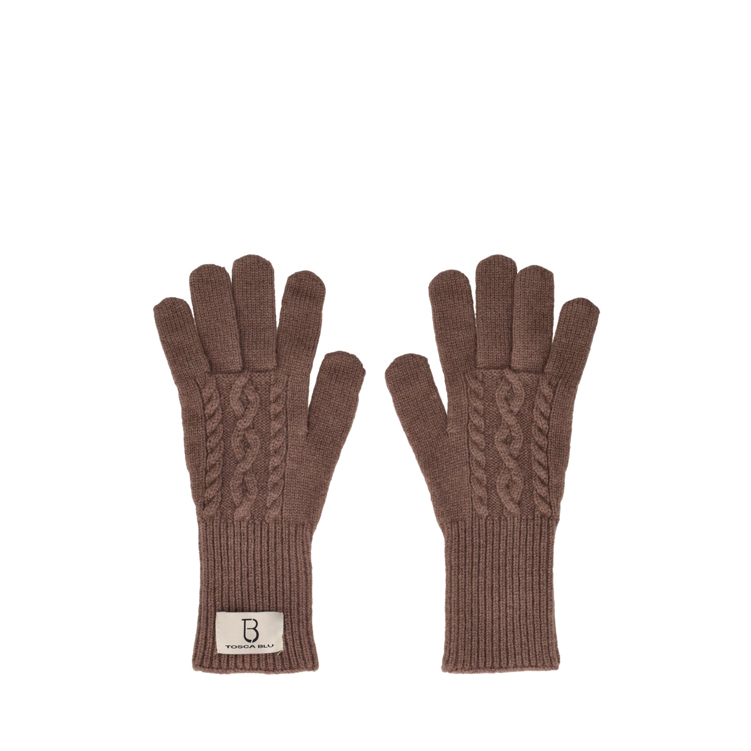 brown wool gloves