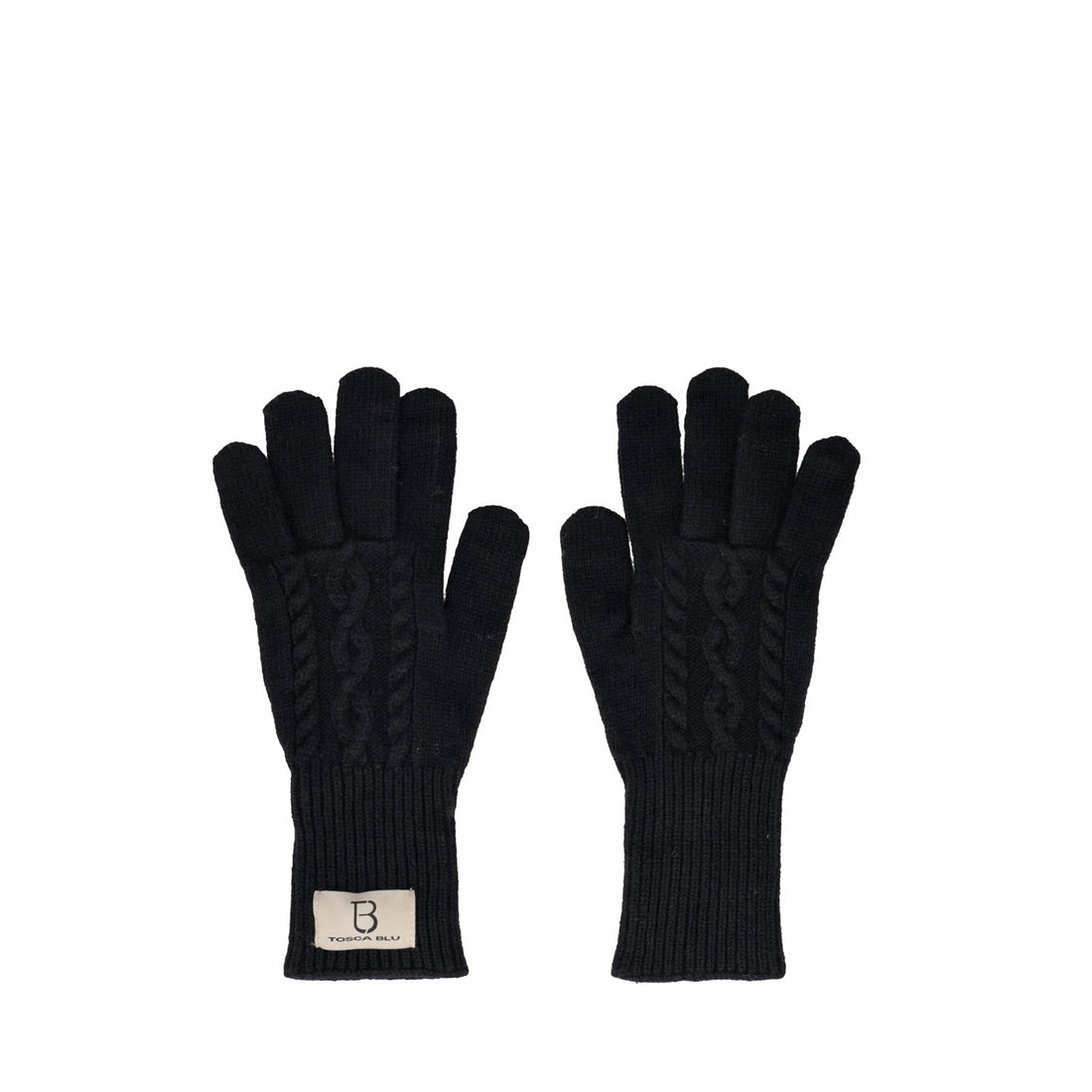 black wool gloves