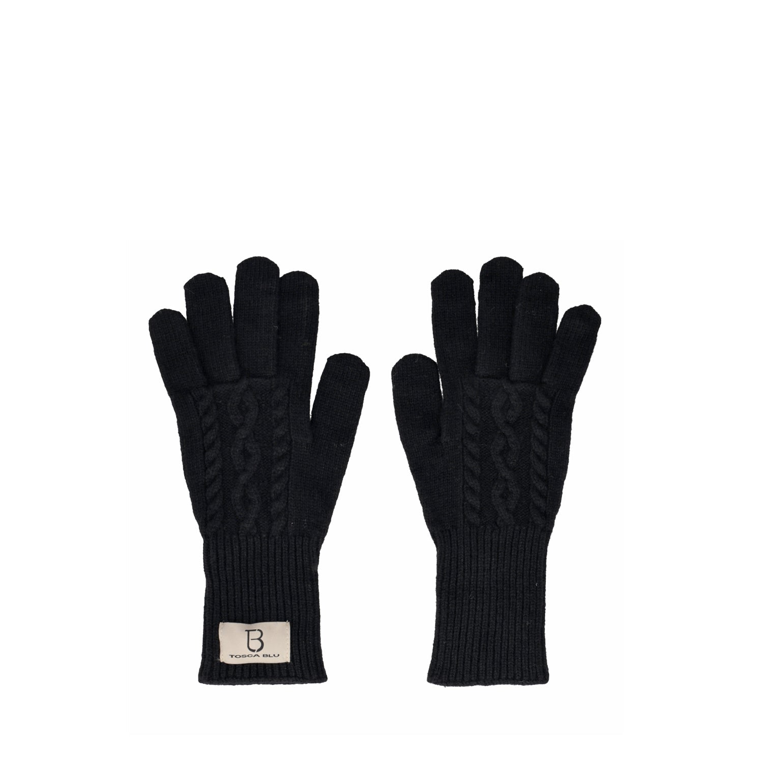 black wool gloves