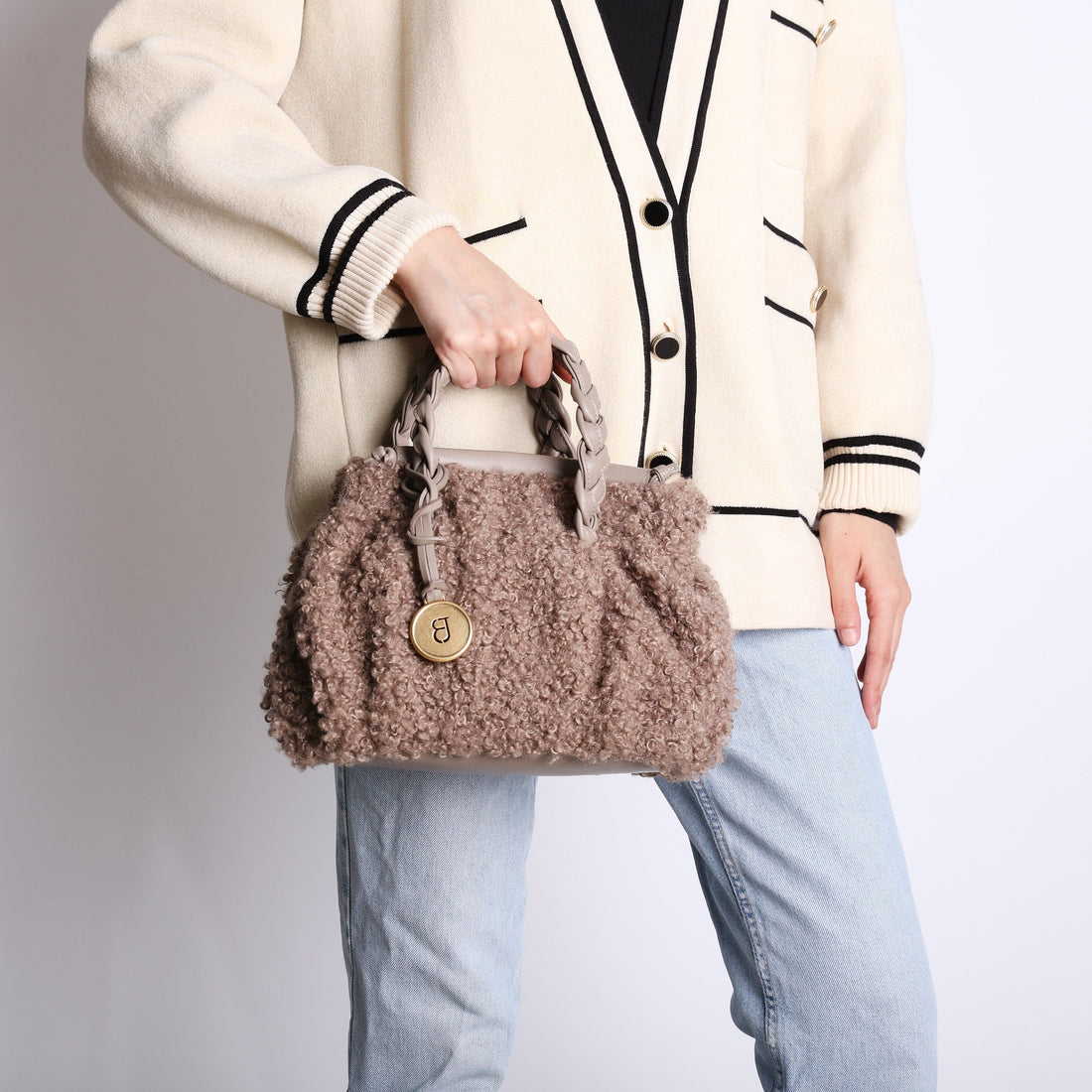 Borsa a mano Cammie colore fango