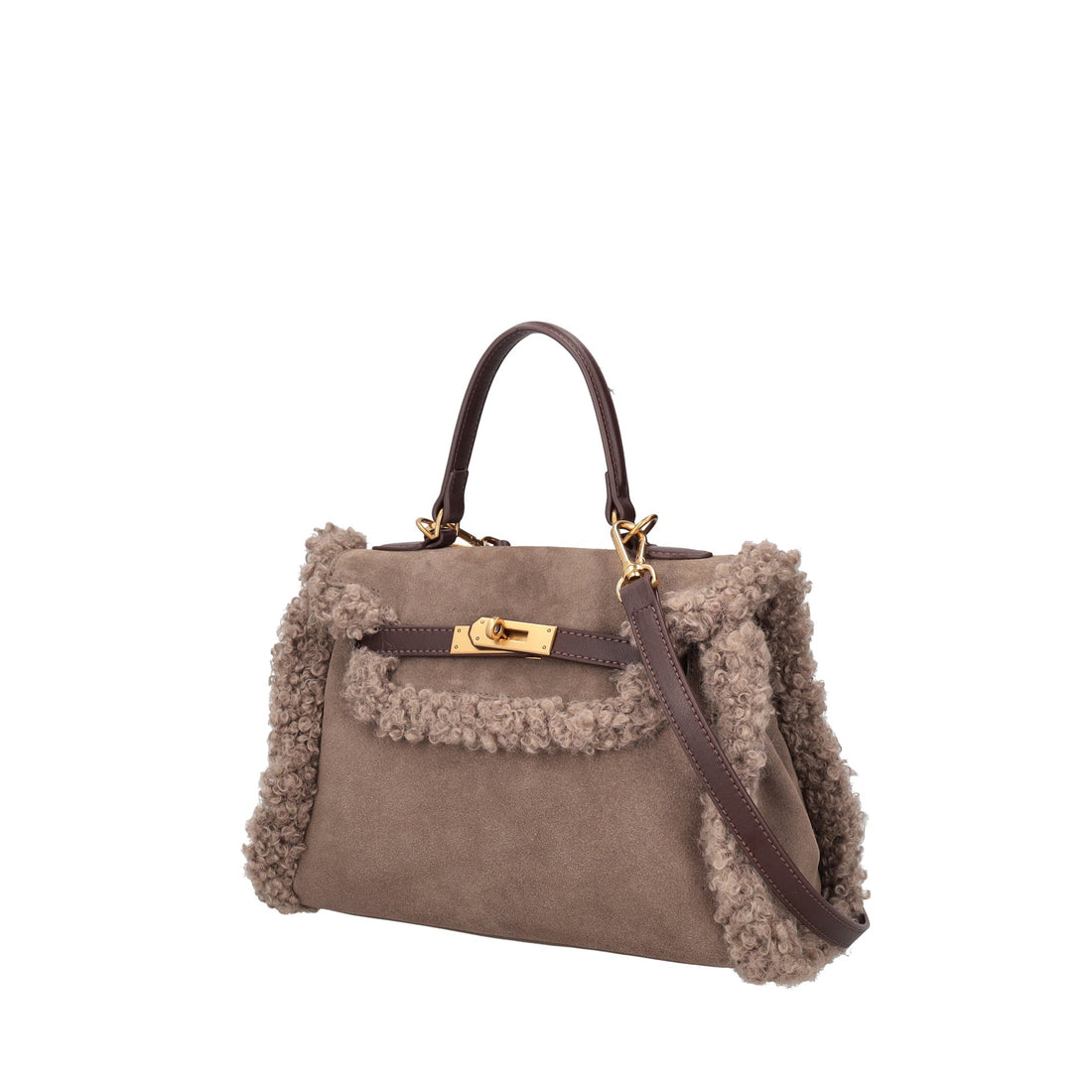 Borsa a mano Kathy colore fango