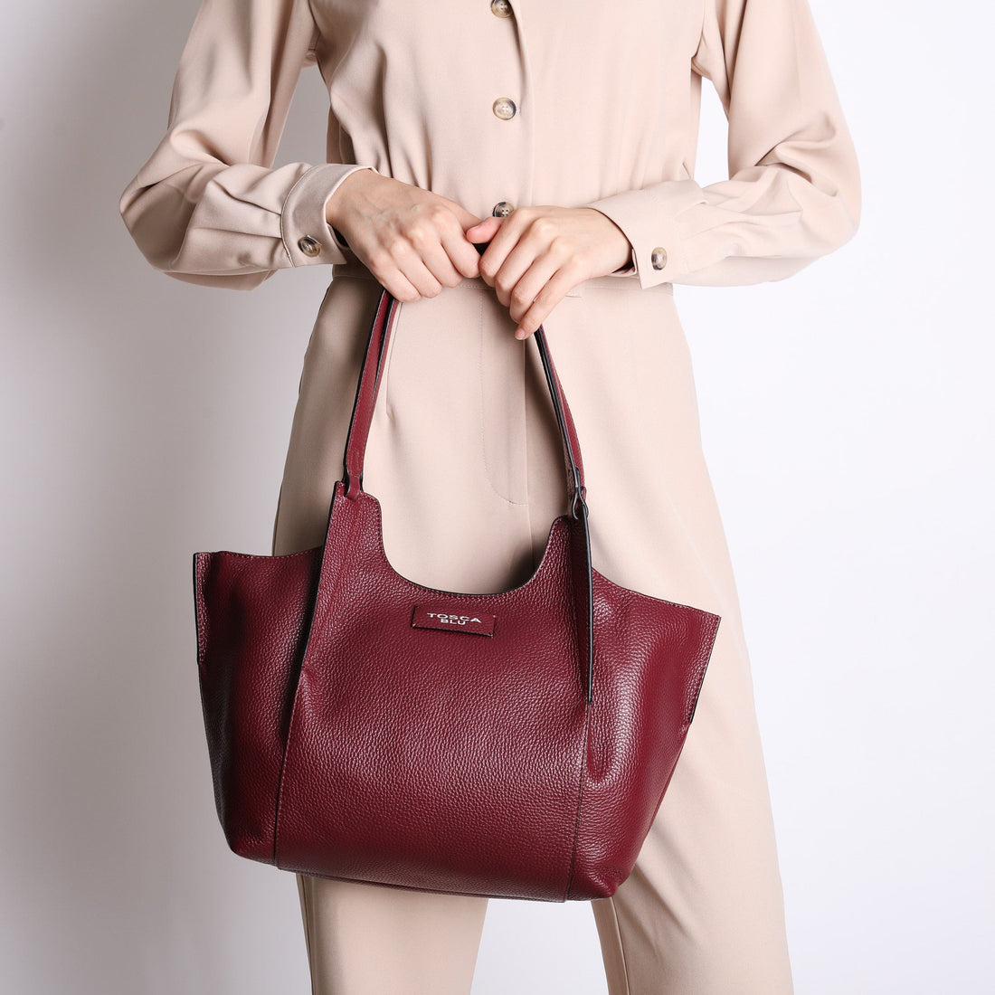 Shopping piccola Coraline colore bordeaux