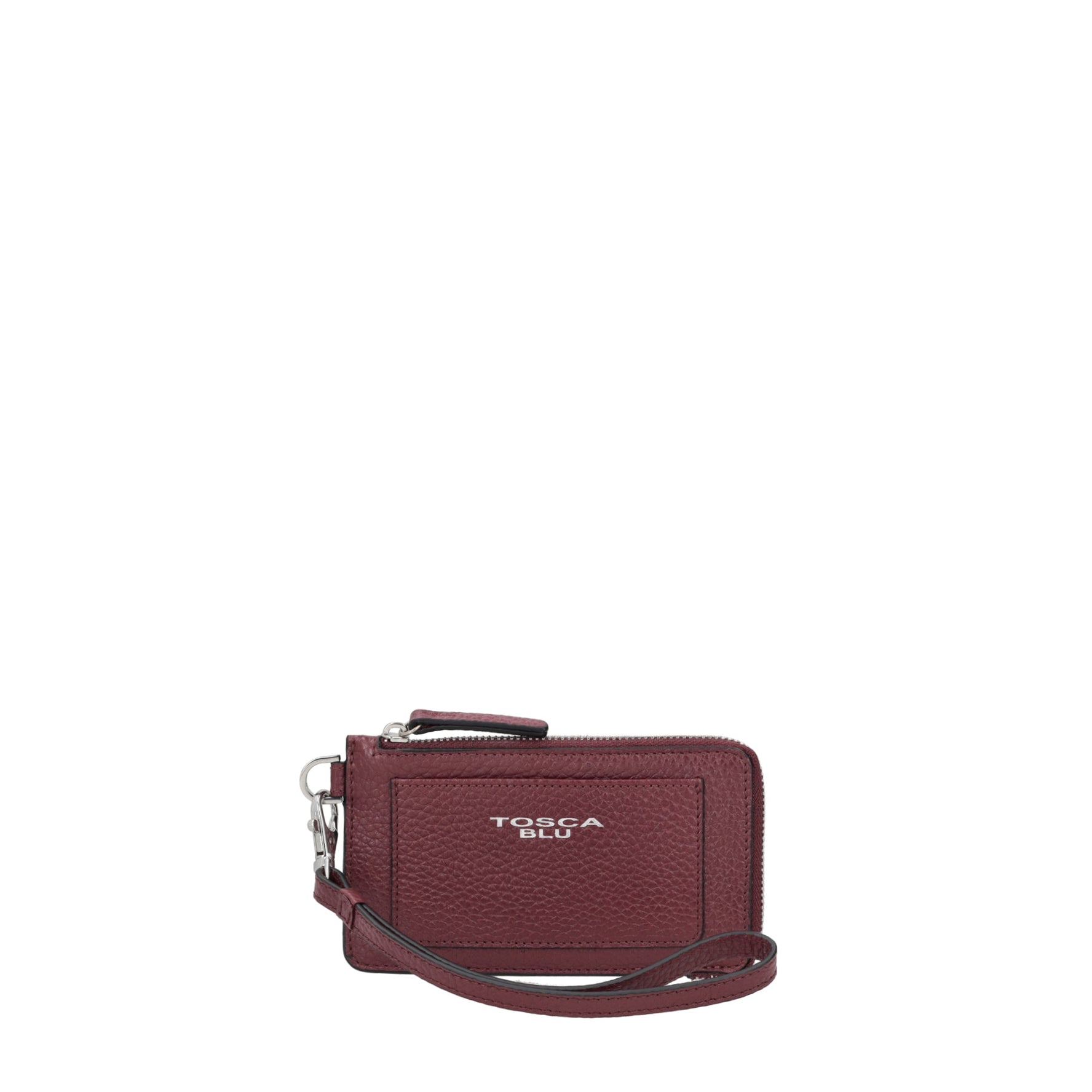 Portatessere con zip colore bordeaux