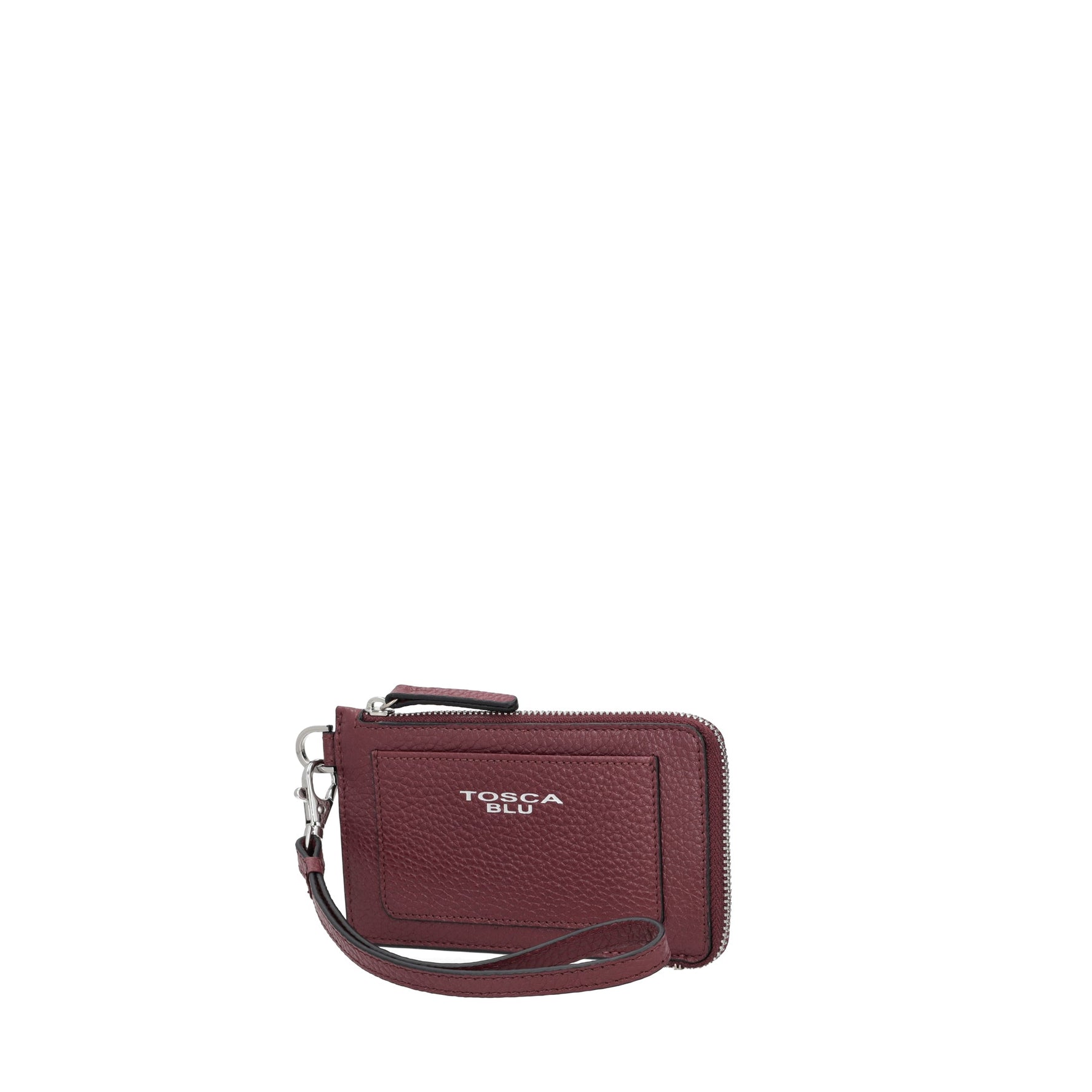 Portatessere con zip colore bordeaux