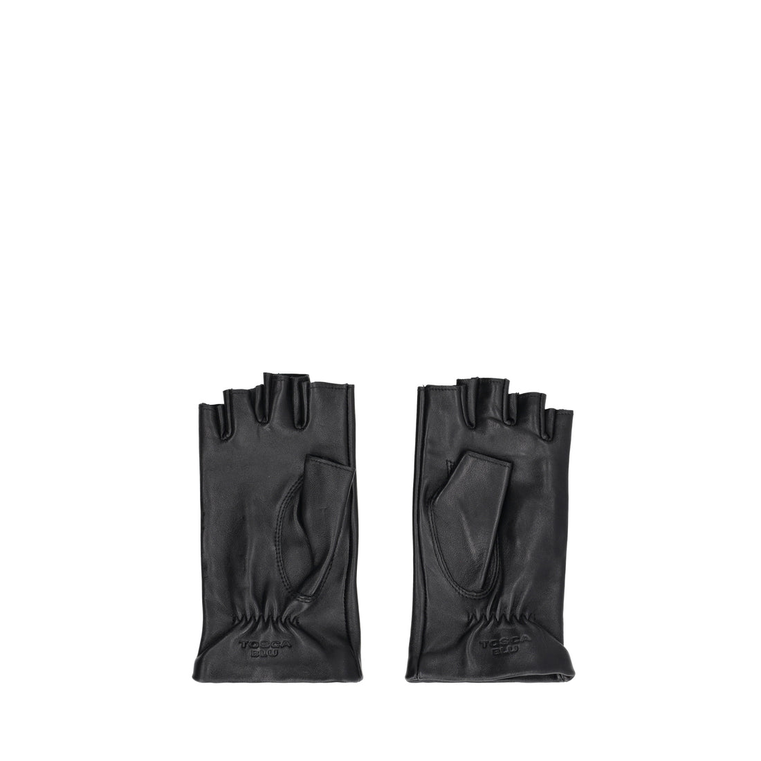 Guanti in pelle con stella colore nero