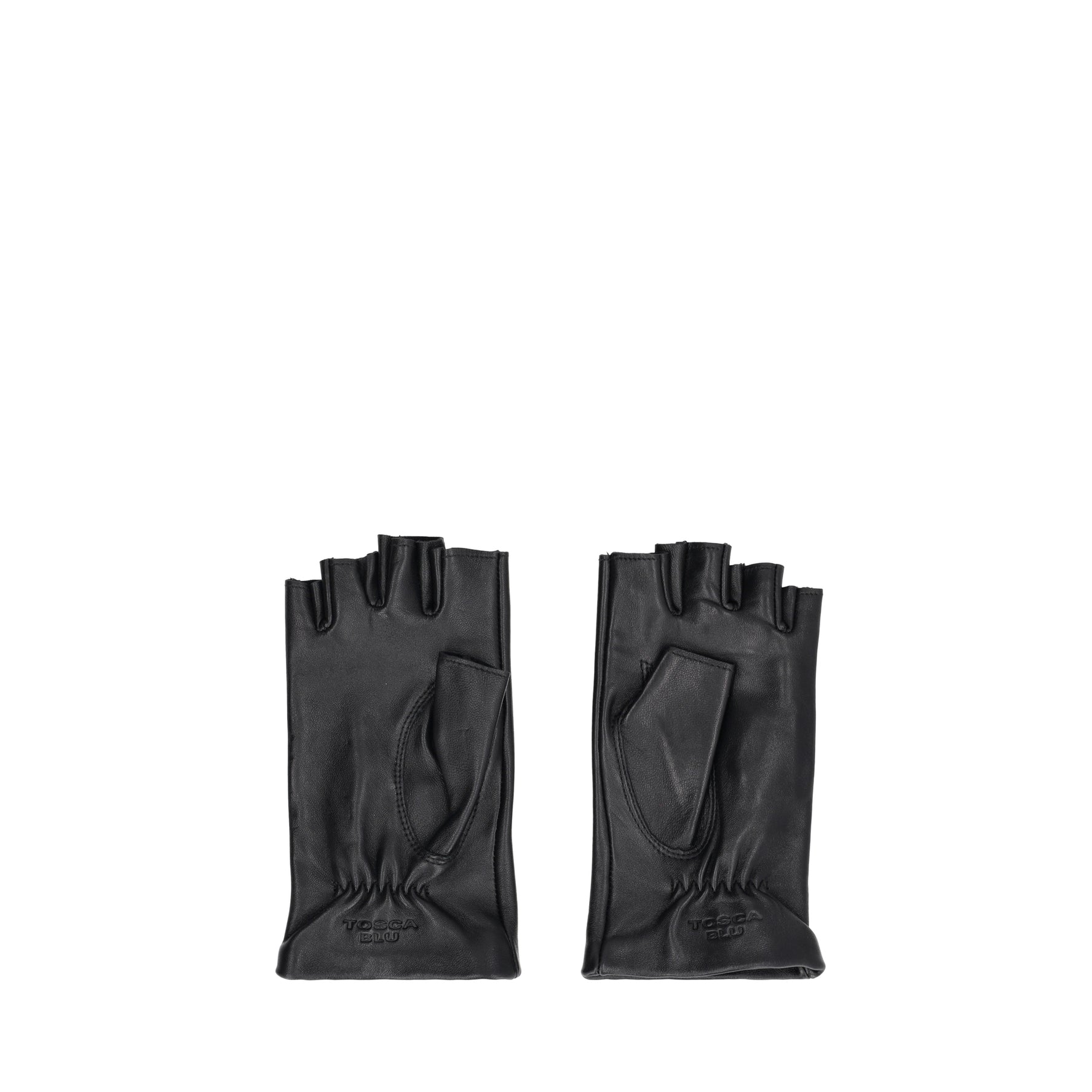 Guanti in pelle con stella colore nero
