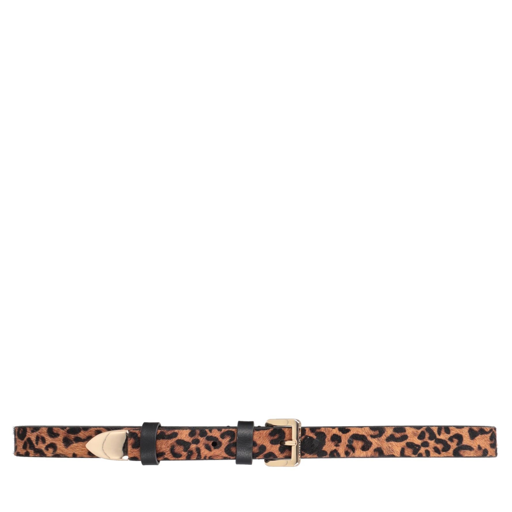 Cintura in pelle stampa animalier colore maculato