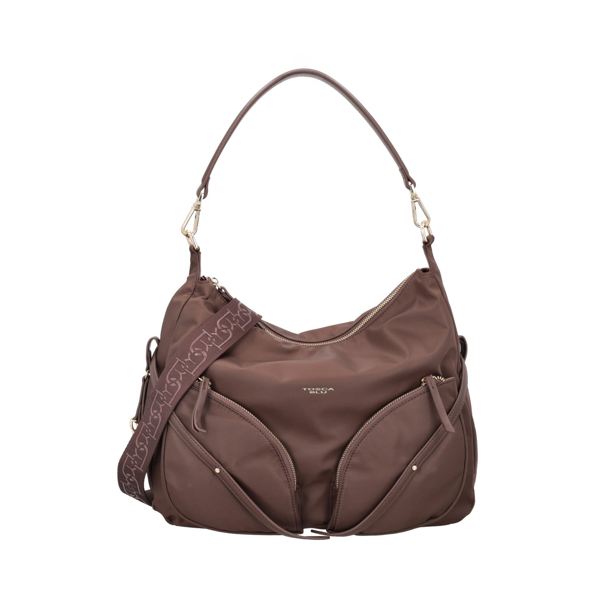 Sacca grande Central Park in nylon colore marrone