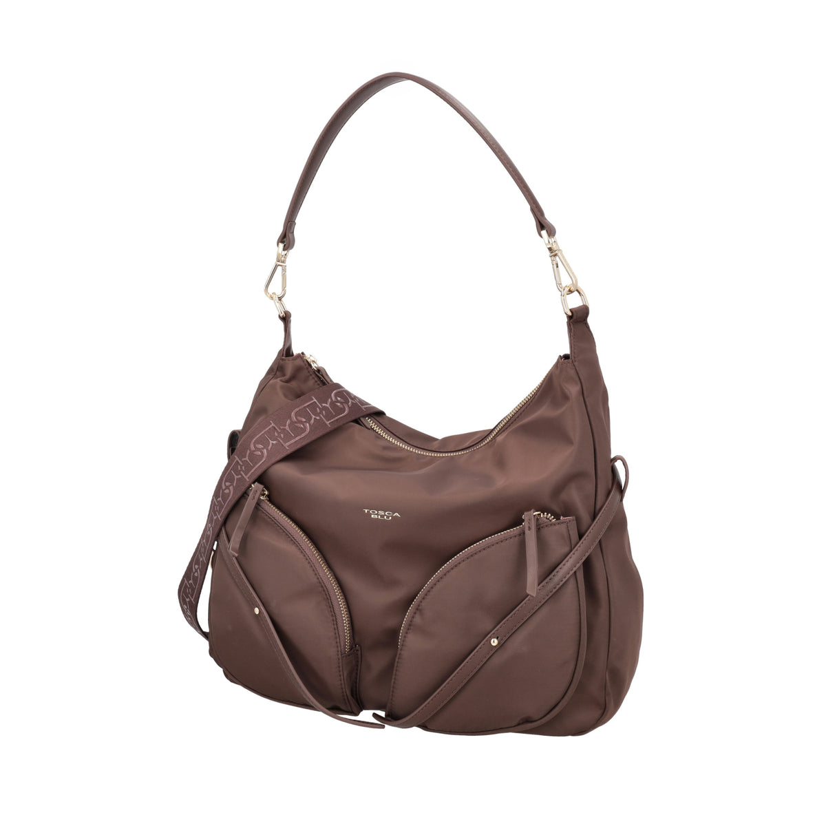 Sacca grande Central Park in nylon colore marrone