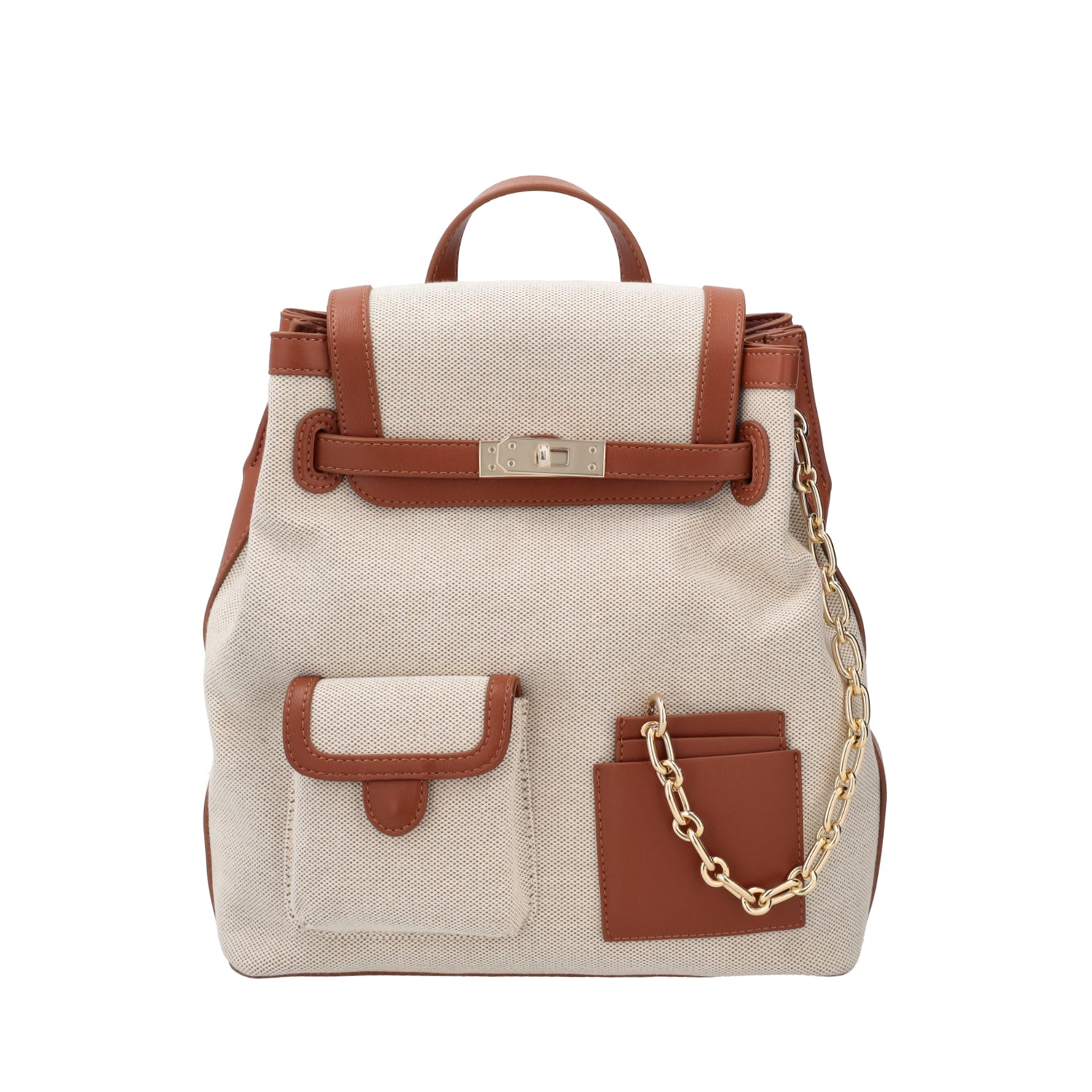 TAN FIORDALISO BACKPACK WITH CONTRAST PROFILES