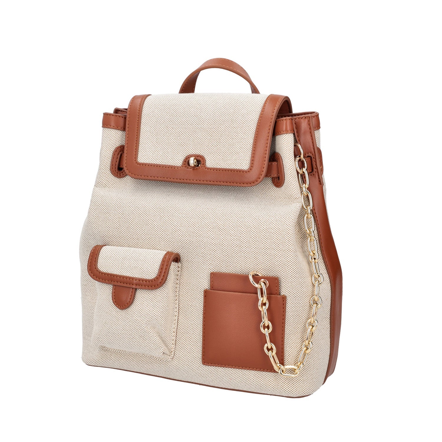 TAN FIORDALISO BACKPACK WITH CONTRAST PROFILES