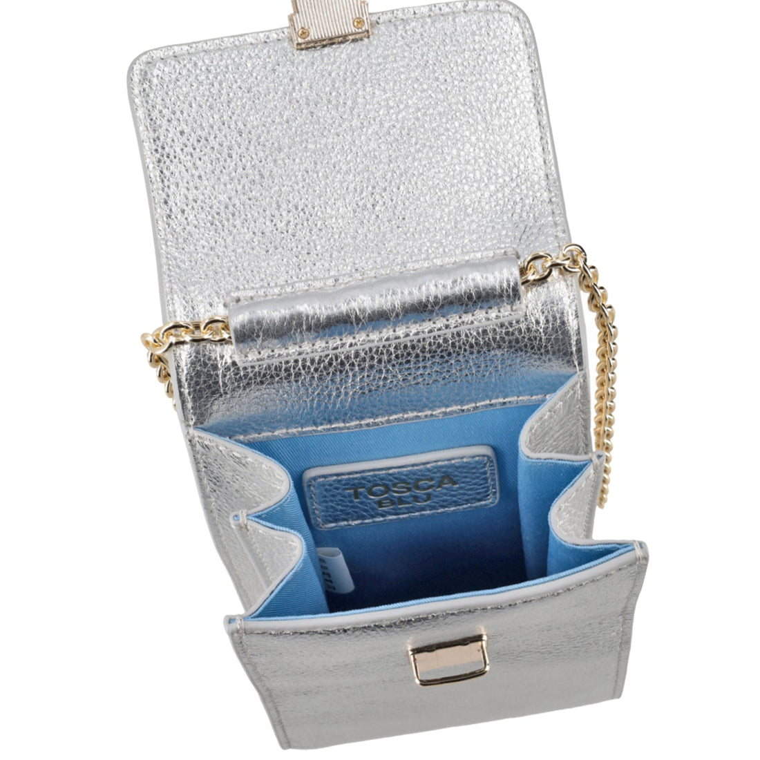 SILVER GIN TONIC LEATHER MOBILE PHONE HOLDER