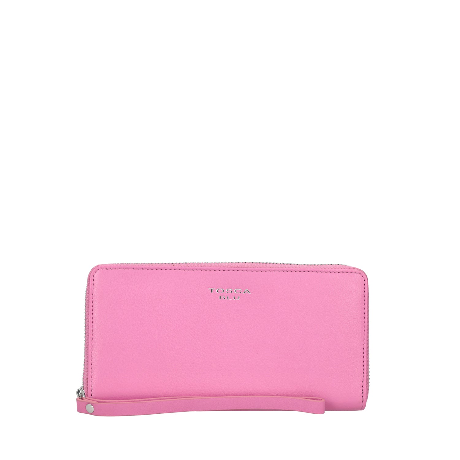 PINK LARGE BASIC WALLETS WALLET IN GENUINE LEATHER
