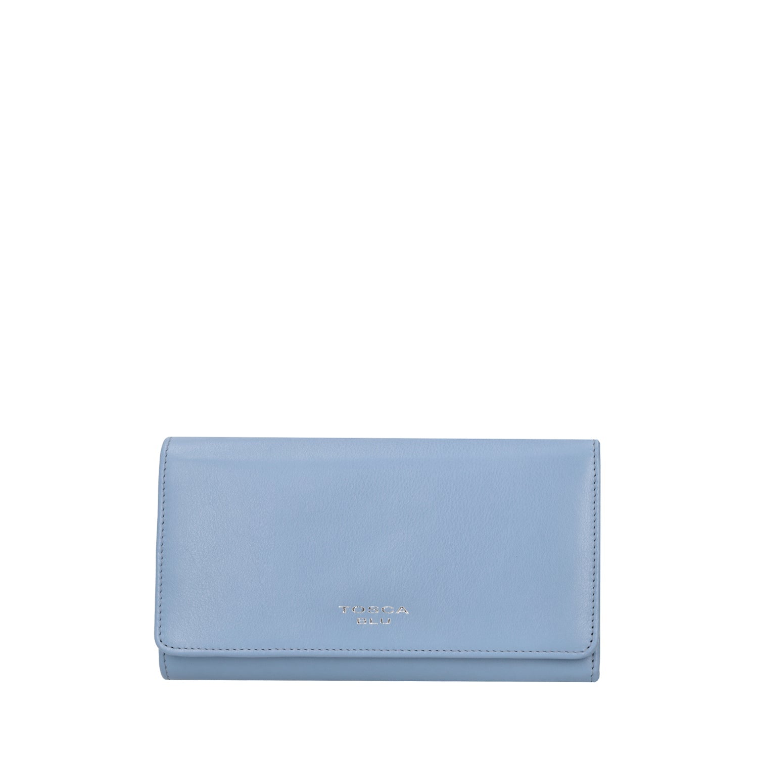 LIGHT BLUE LARGE BASIC WALLETS WALLET WITH FLAP