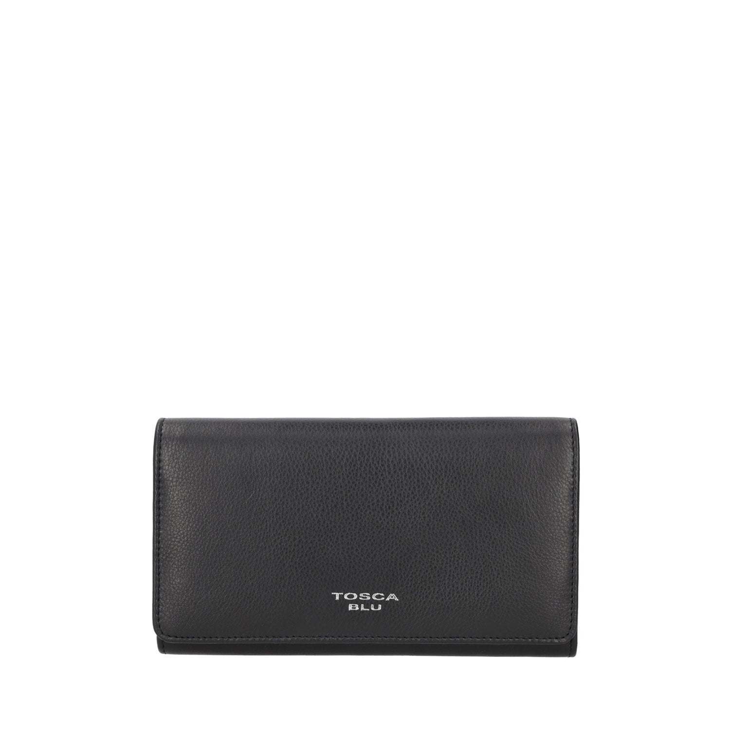 BLACK LARGE BASIC WALLETS WALLET WITH FLAP