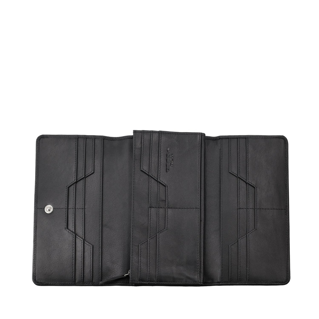 BLACK LARGE BASIC WALLETS WALLET WITH FLAP
