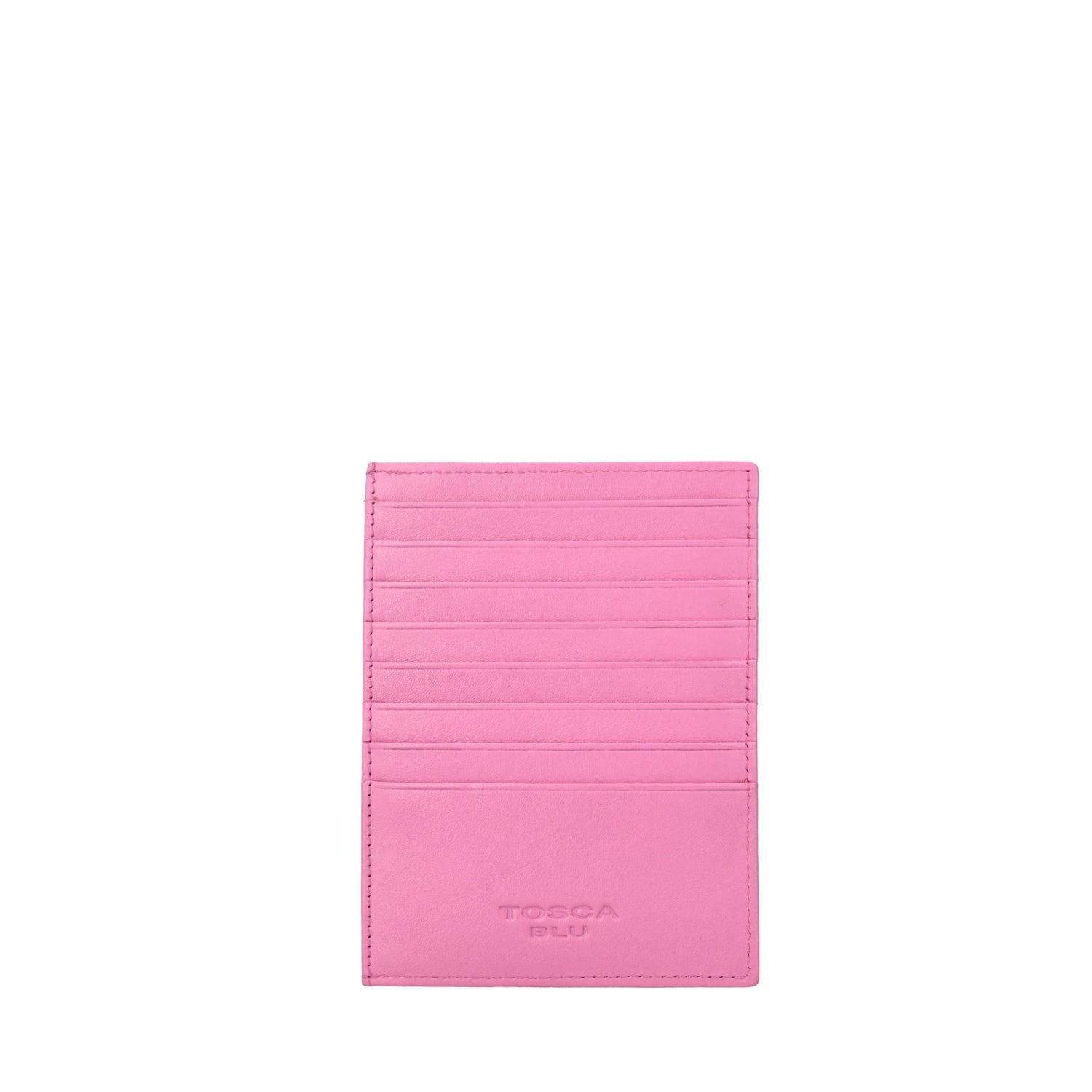 PINK BASIC WALLETS CARD HOLDER IN GENUINE LEATHER