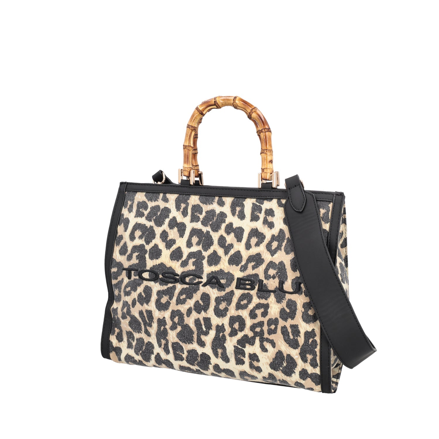 SPECKLED JUNGLE HAND BAG WITH ANIMAL PRINT