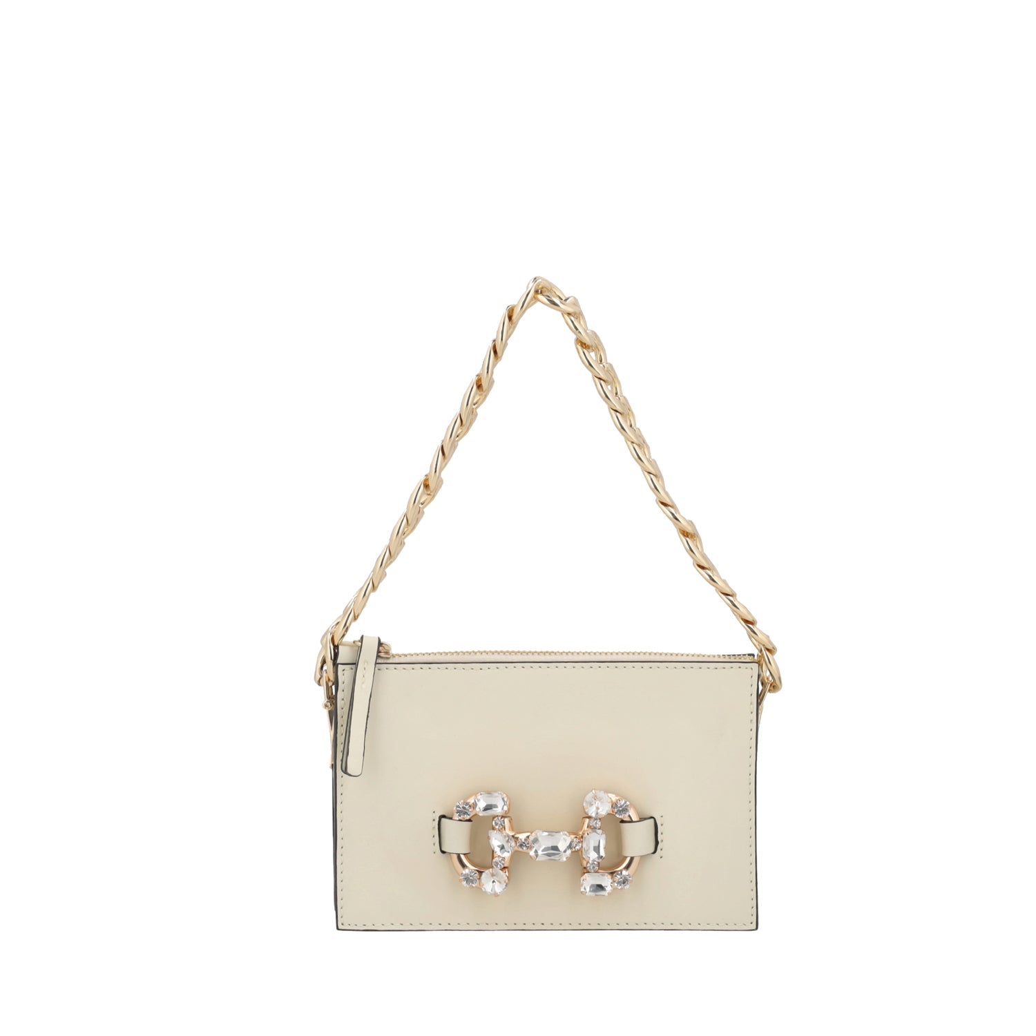 IVORY BOUQUET CROSSBODY BAG WITH JEWEL ACCESSORY