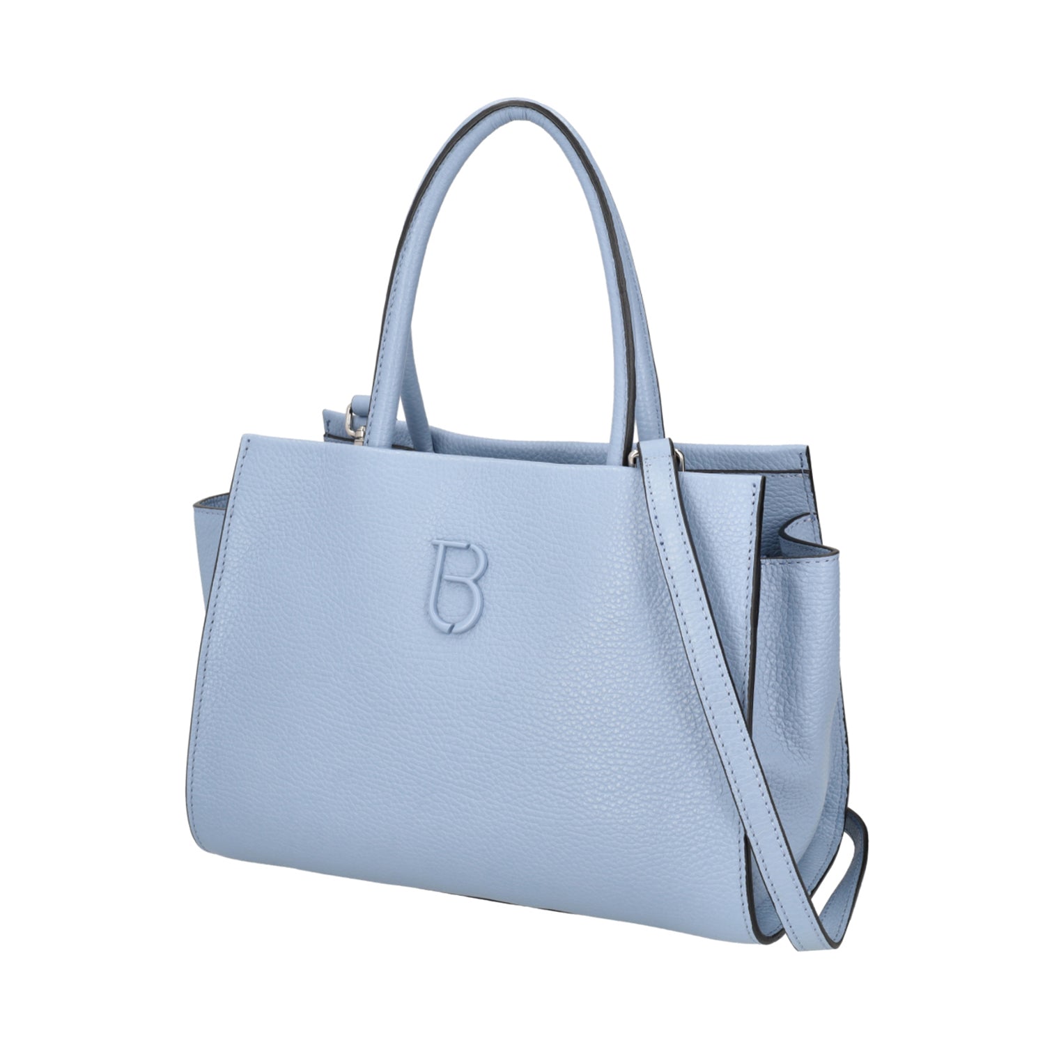LIGHT BLUE NARCISO HAND BAG IN LEATHER