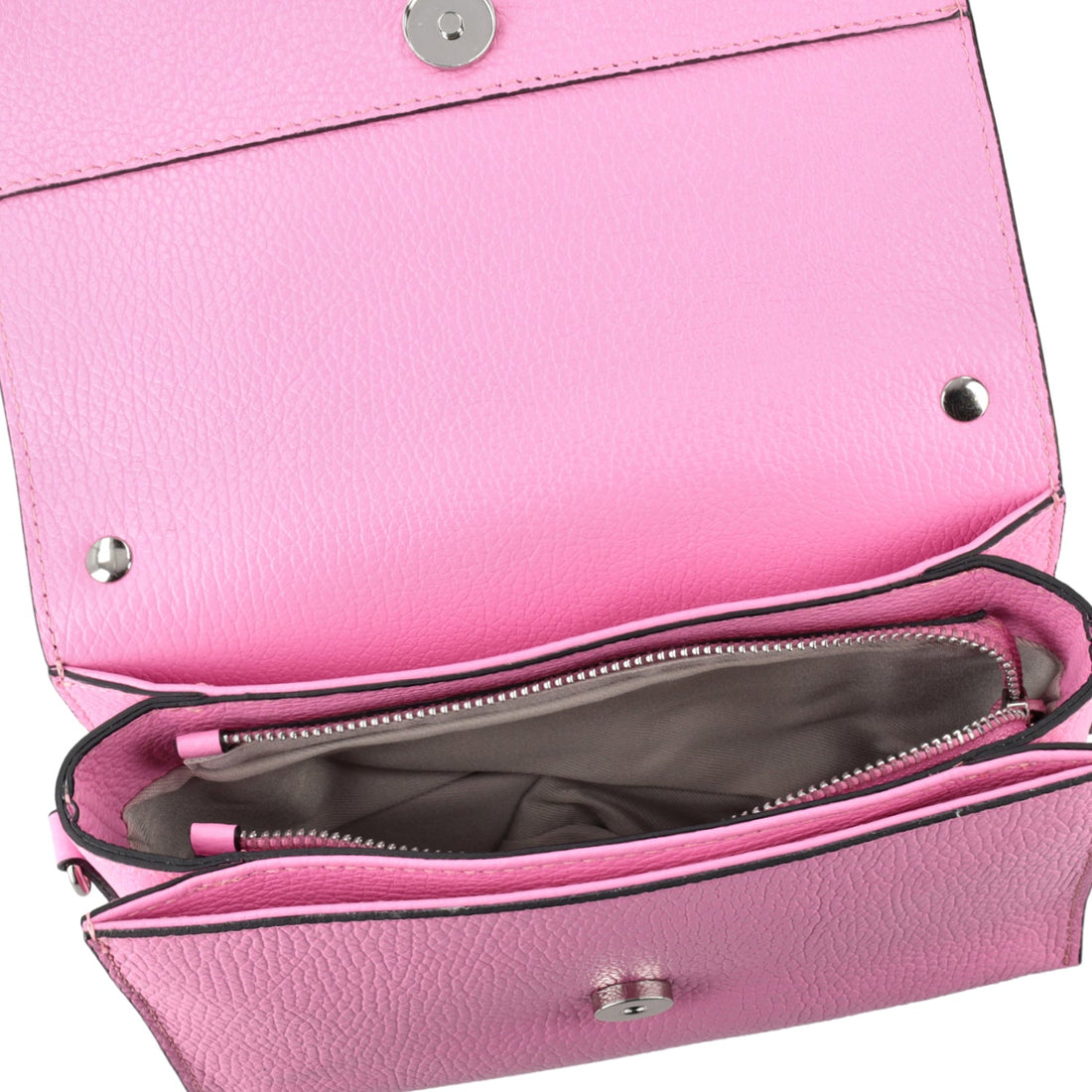PINK NARCISO HAND BAG IN LEATHER WITH SHOULDER STRAP