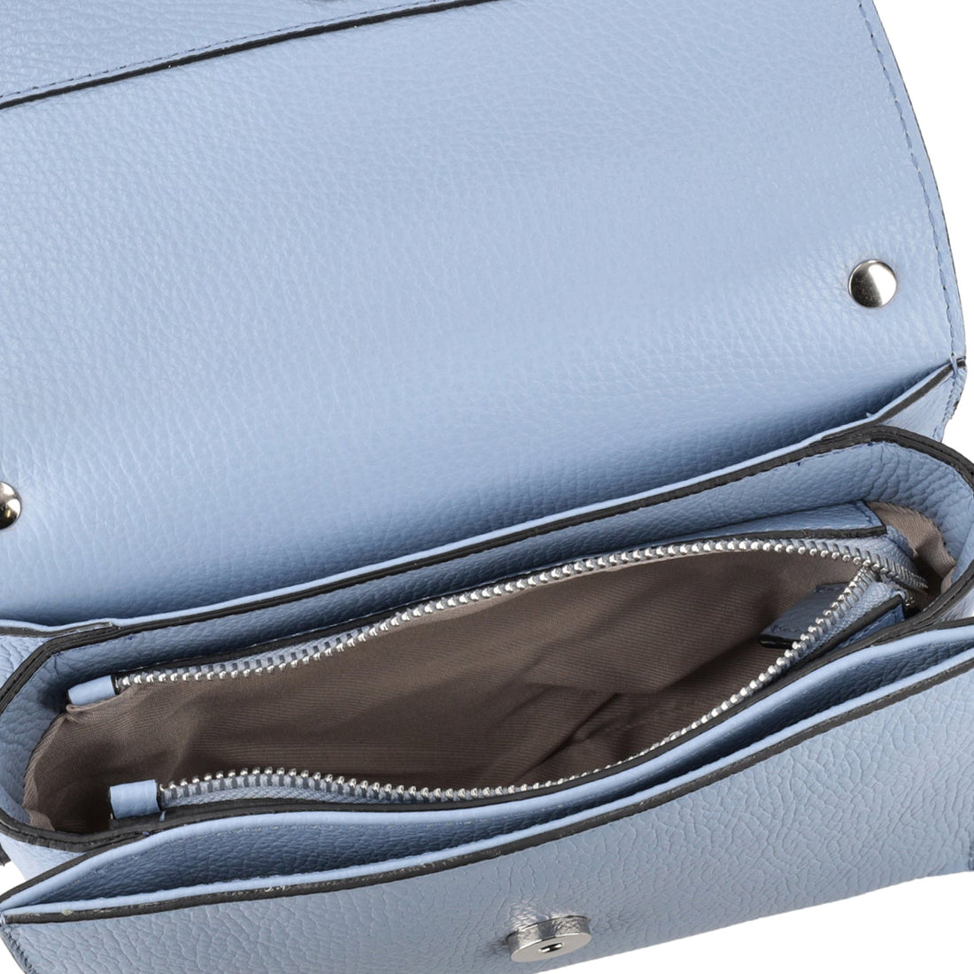 LIGHT BLUE NARCISO HAND BAG IN LEATHER WITH SHOULDER STRAP
