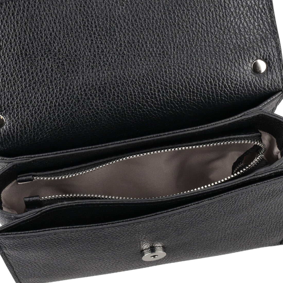 BLACK NARCISO HAND BAG IN LEATHER WITH SHOULDER STRAP