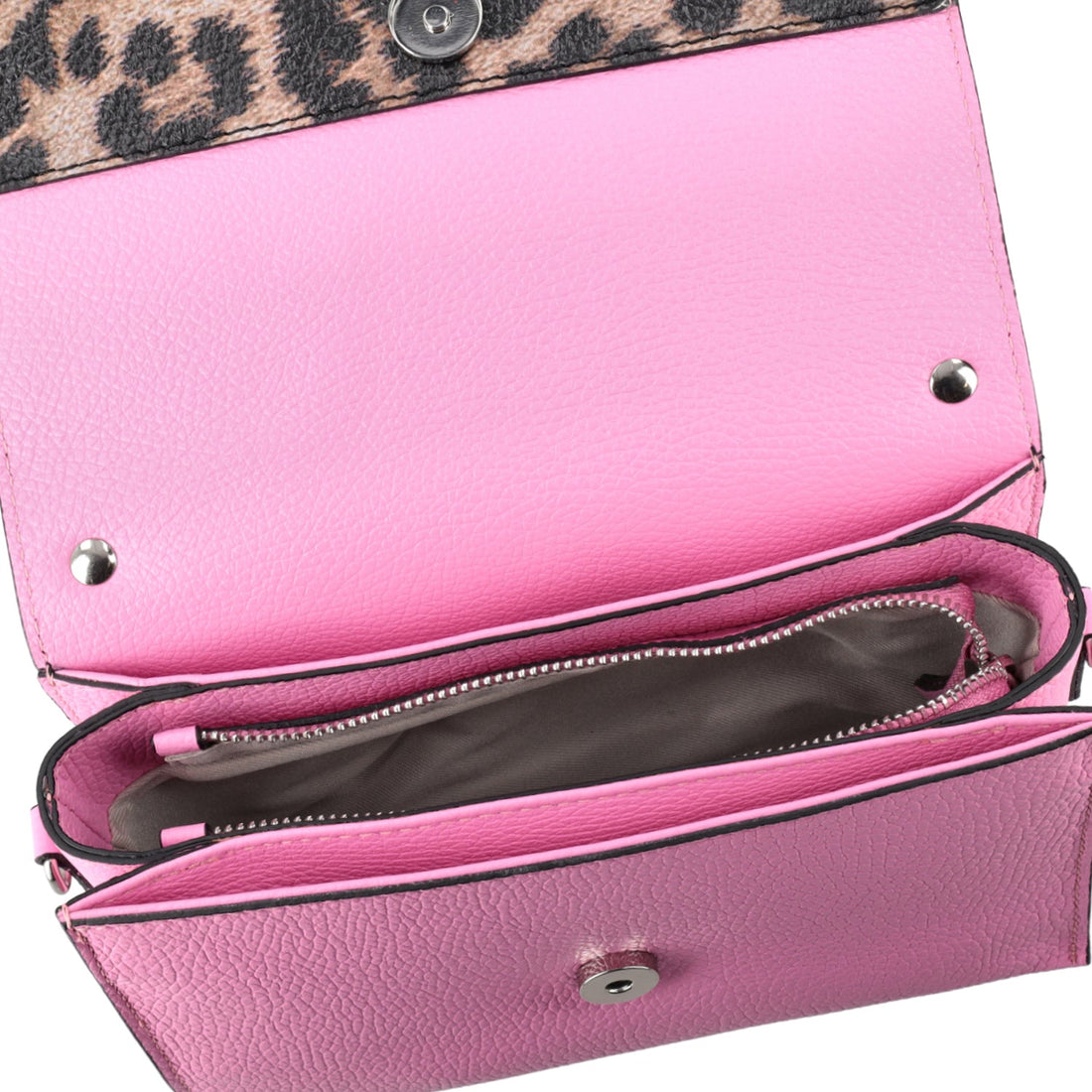 PINK NARCISO HAND BAG WITH SPOTTED FLAP