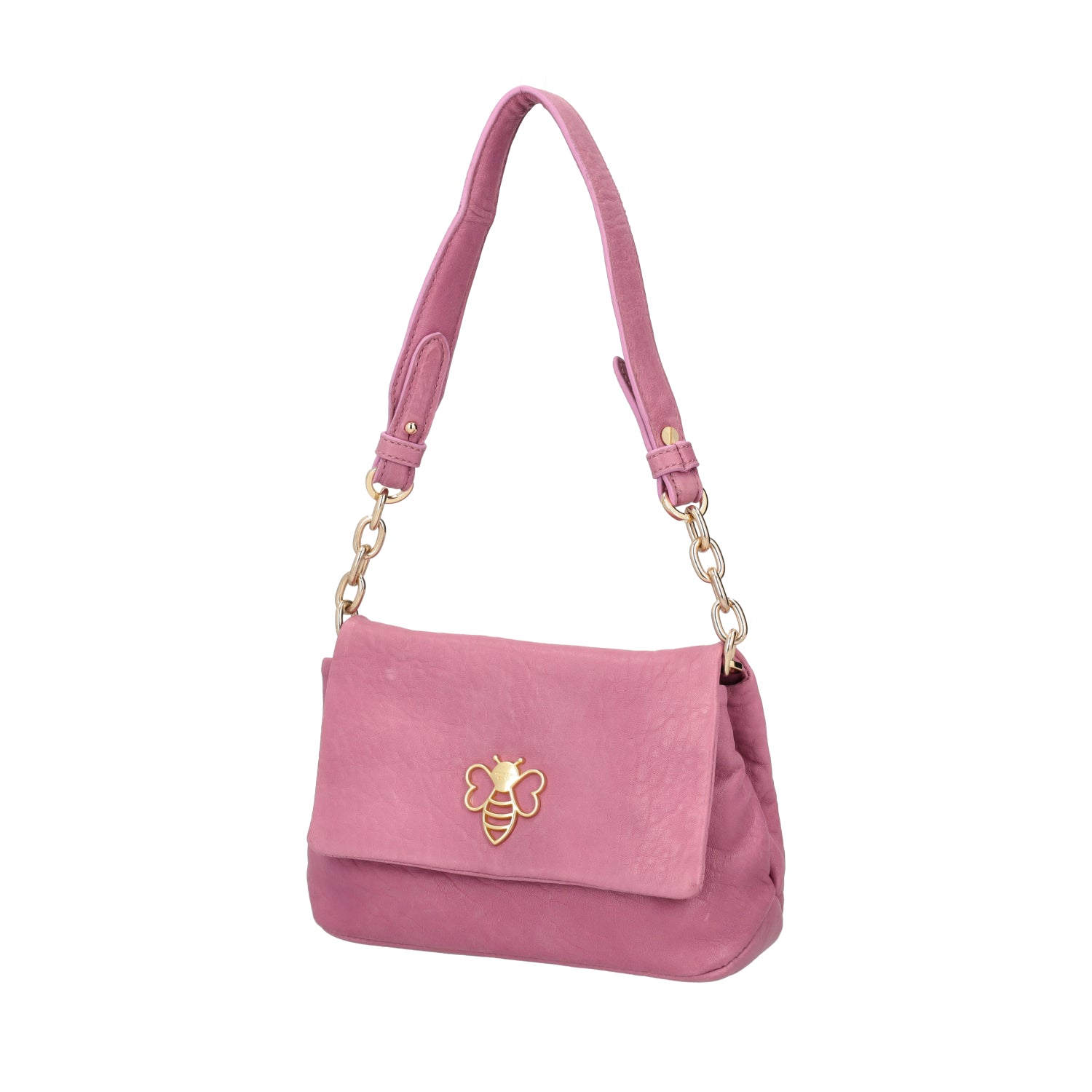 PINK GLADIOLO CROSSBODY BAG IN LEATHER