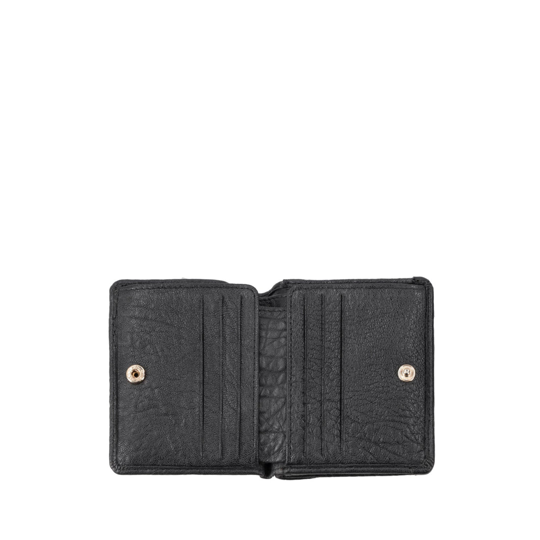 BLACK SMALL GLADIOLO LEATHER WALLET