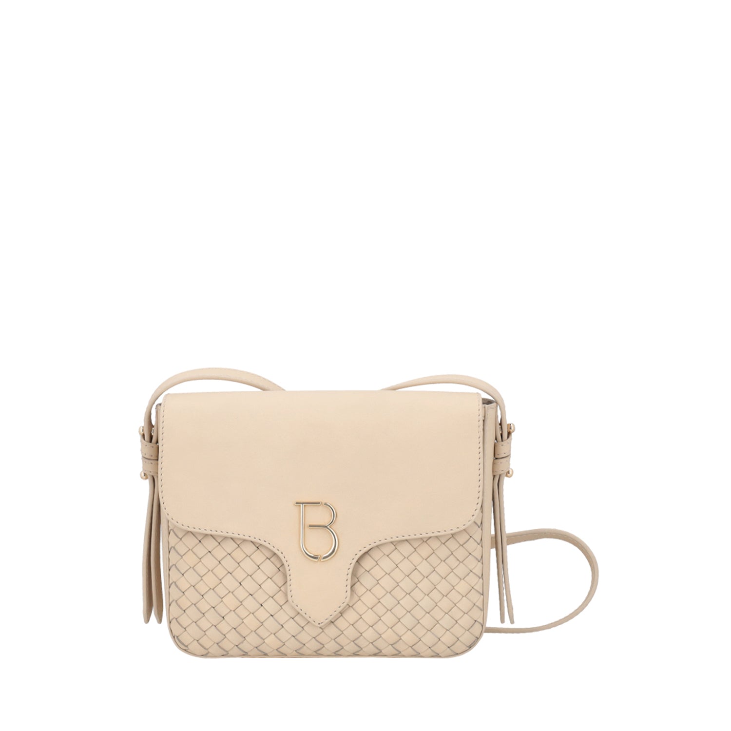 NATURAL FRESIA CROSSBODY BAG IN WOVEN LEATHER