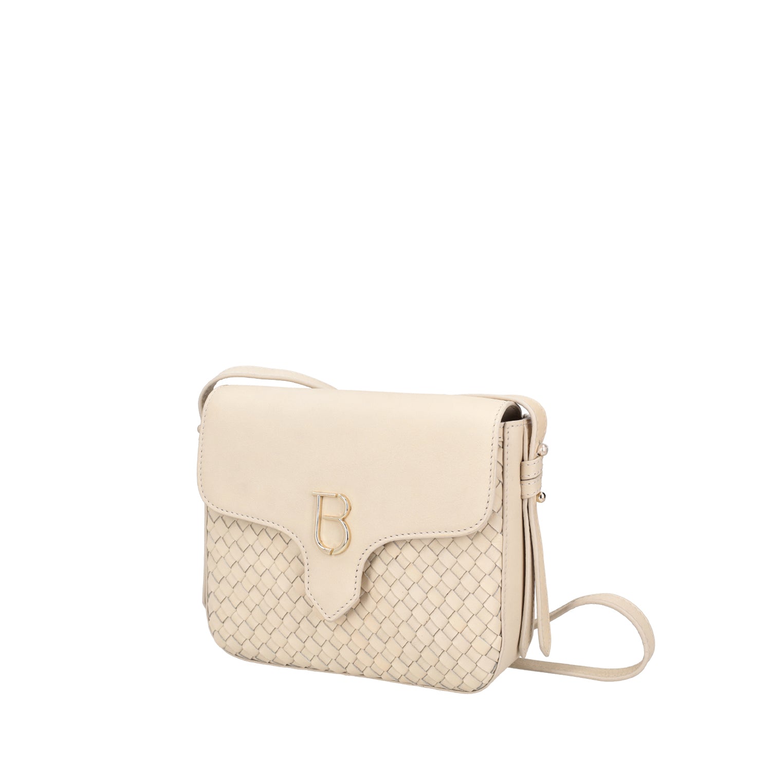 NATURAL FRESIA CROSSBODY BAG IN WOVEN LEATHER