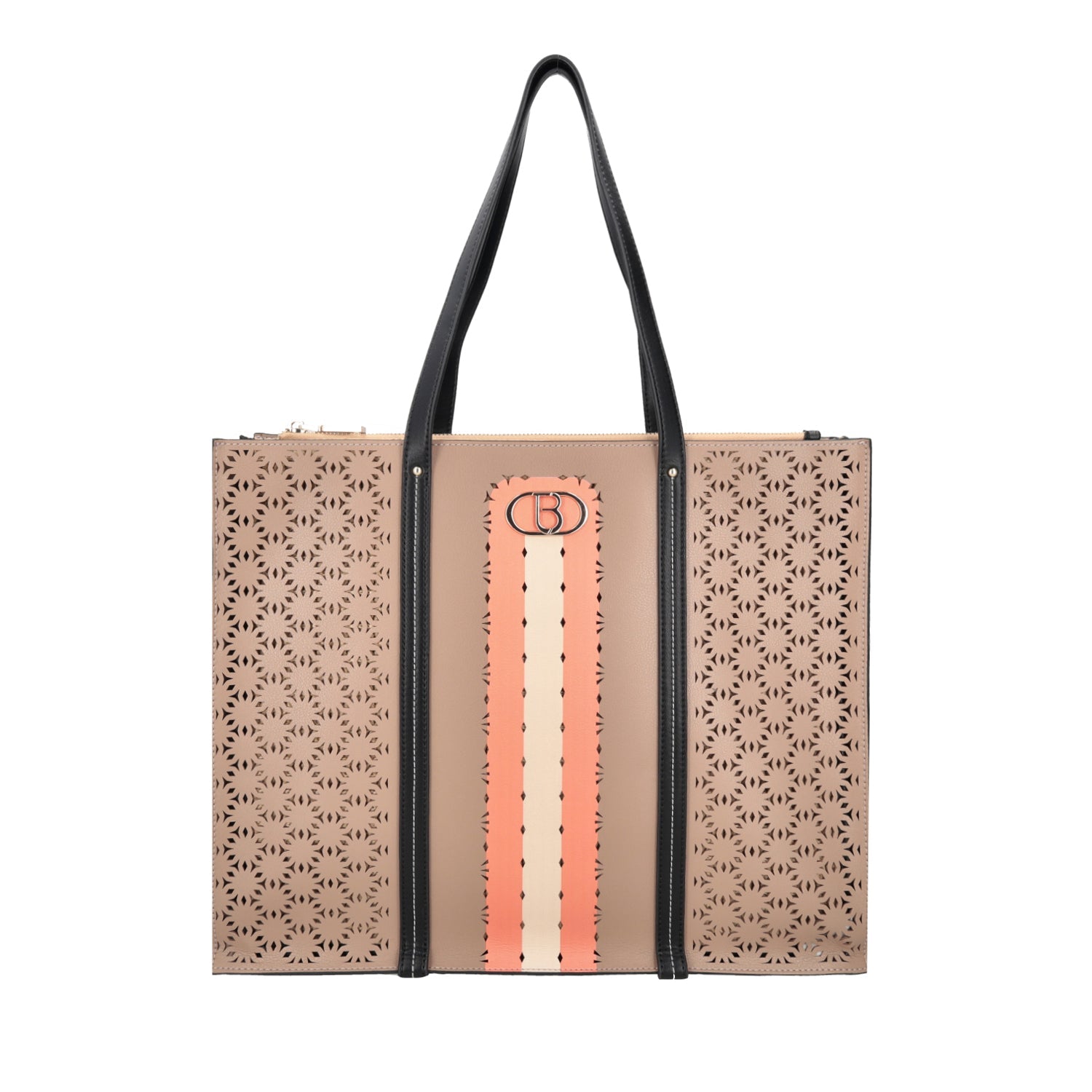 Shopping Mykonos con busta interna colore fango