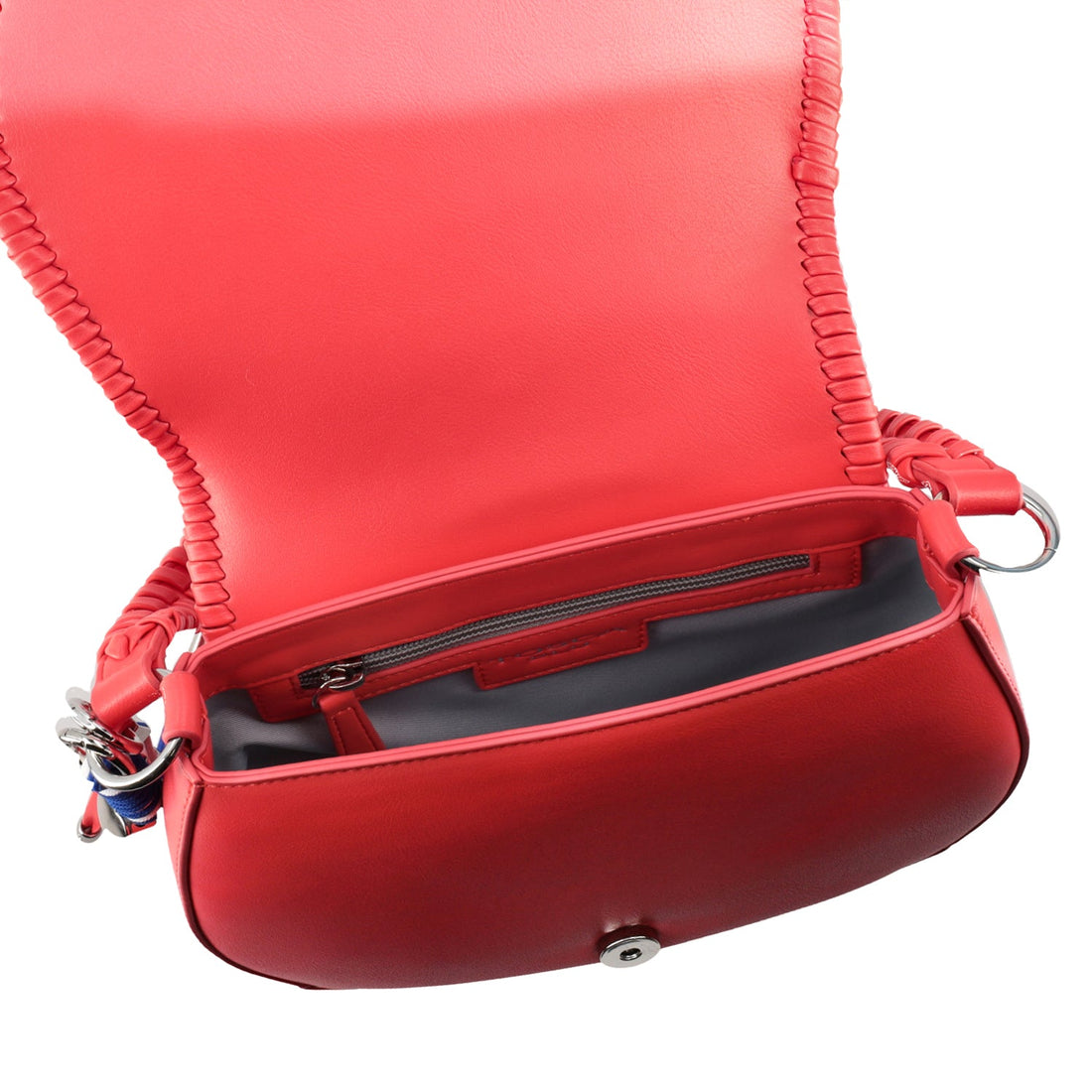 CORAL SMALL AMALFI SHOULDER BAG WITH FLAP