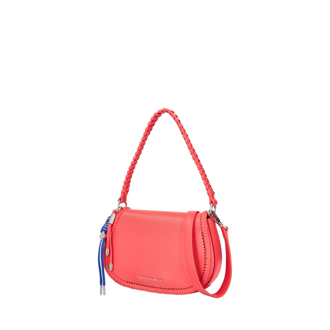 CORAL SMALL AMALFI SHOULDER BAG WITH FLAP