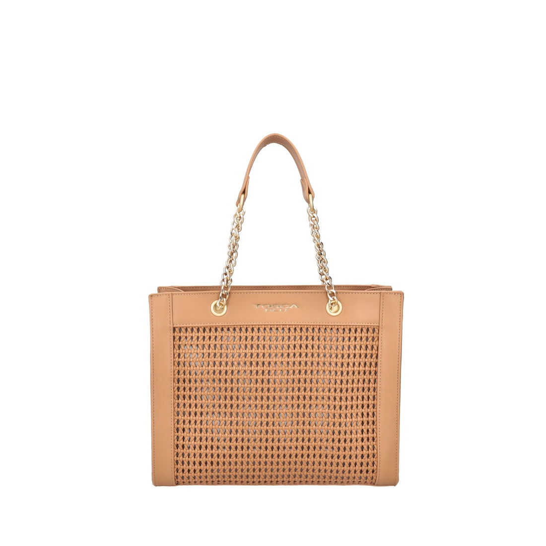 Shopping media Favignana intrecciata colore cuoio
