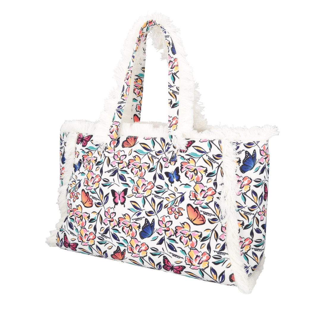 MULTICOLOR MARATEA BEACH BAG WITH FRINGES