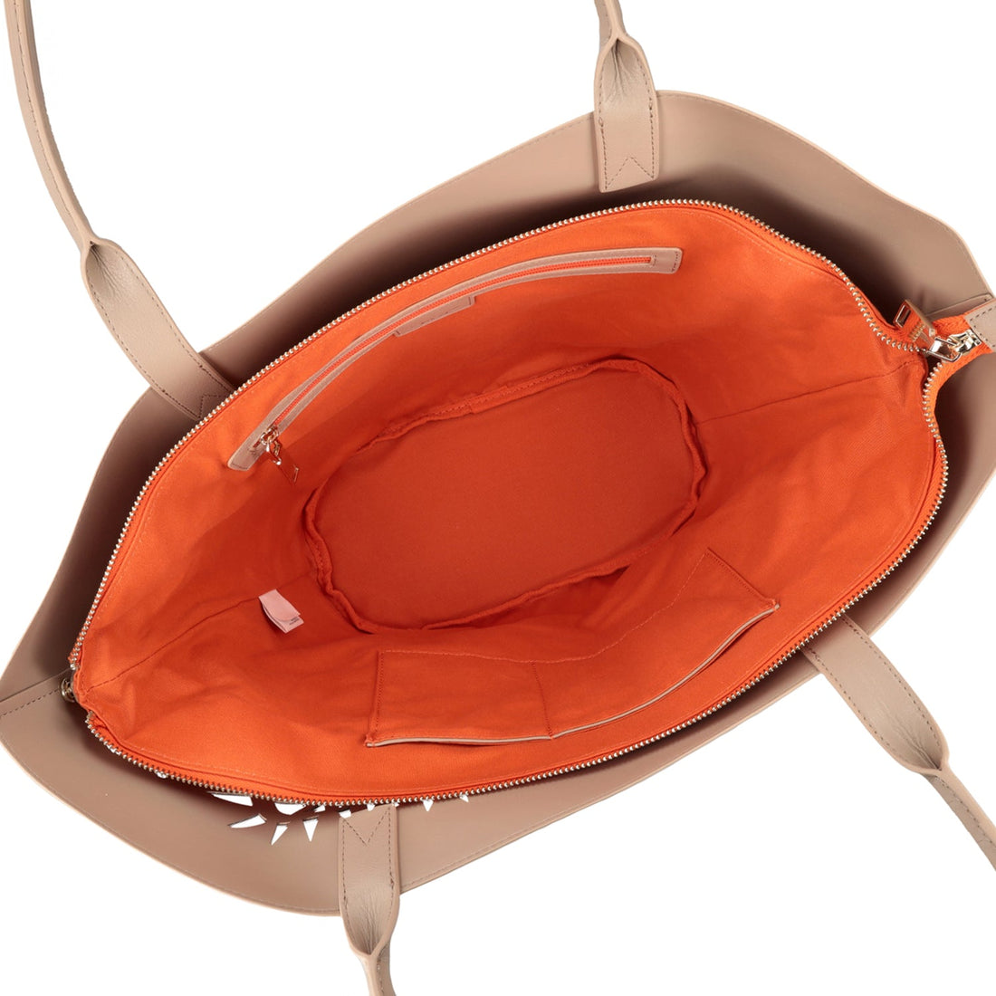 BEIGE LASERED ISCHIA SHOPPING BAG
