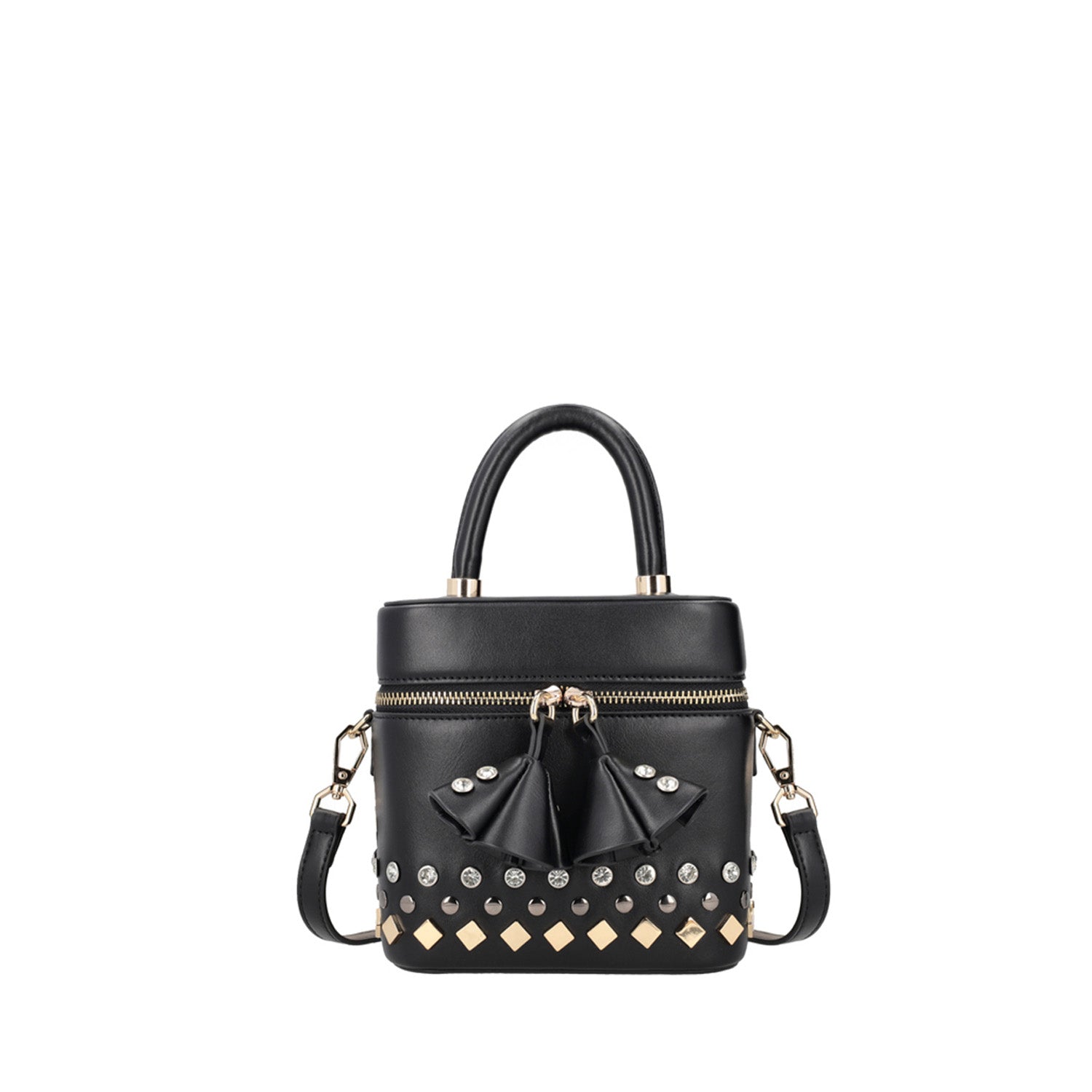 ToscaBlu borsa rigida palinuro con borchie colore nero ts2533b67 c99_1