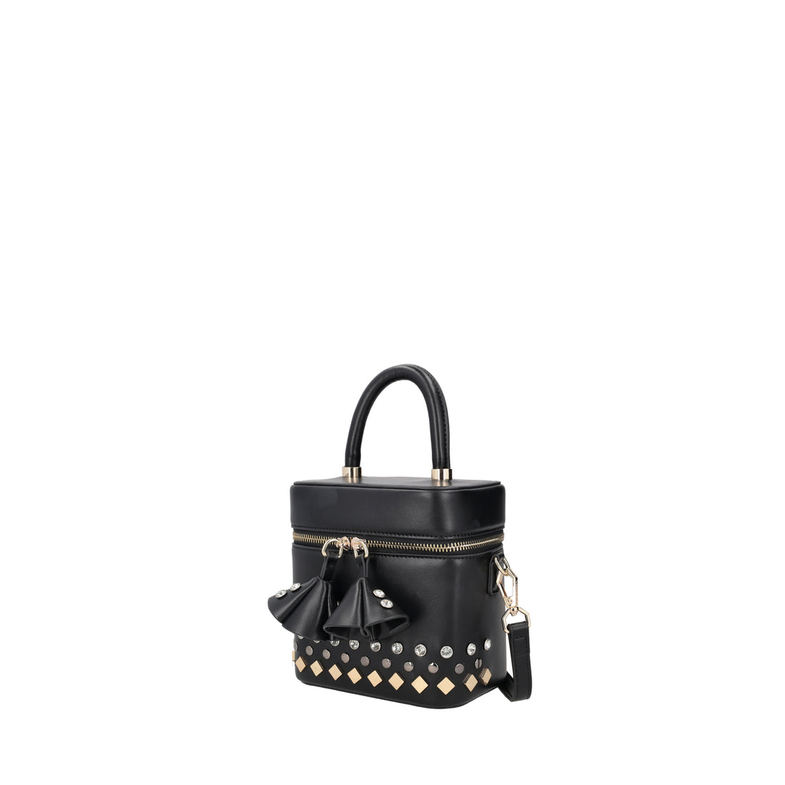 Borsa rigida Palinuro con borchie colore nero