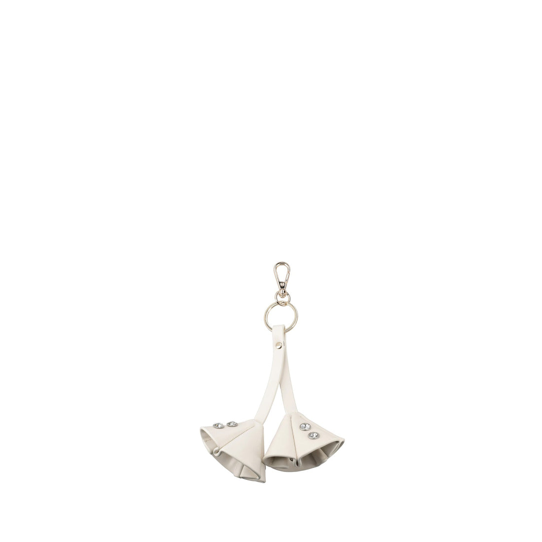 WHITE PALINURO KEY RING WITH STUDS