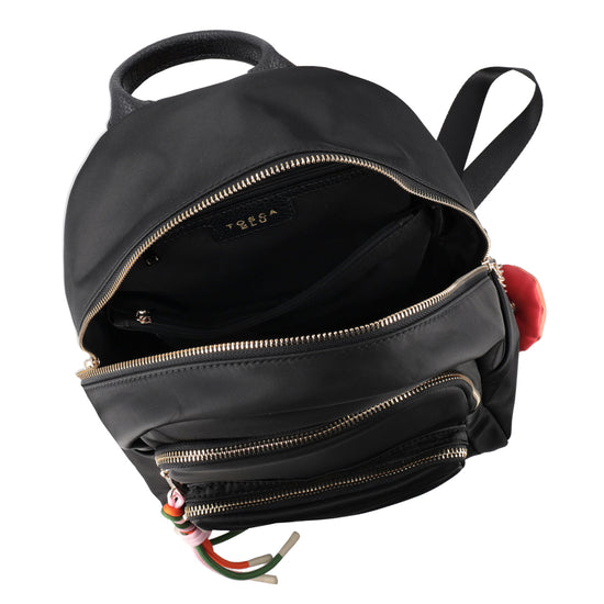 ToscaBlu zaino liquirizia in nylon con charm colore nero ts2537b46 c99_3