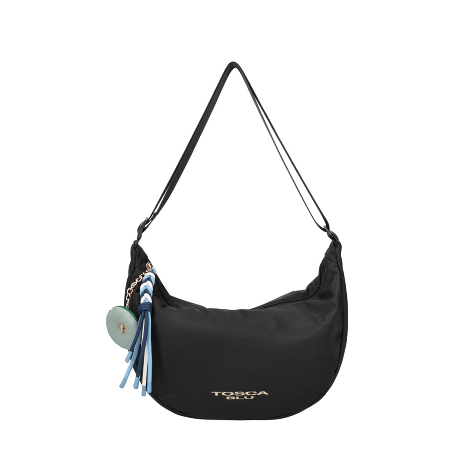 ToscaBlu borsa a spalla liquirizia con charm colore nero ts2537b47 c99_1