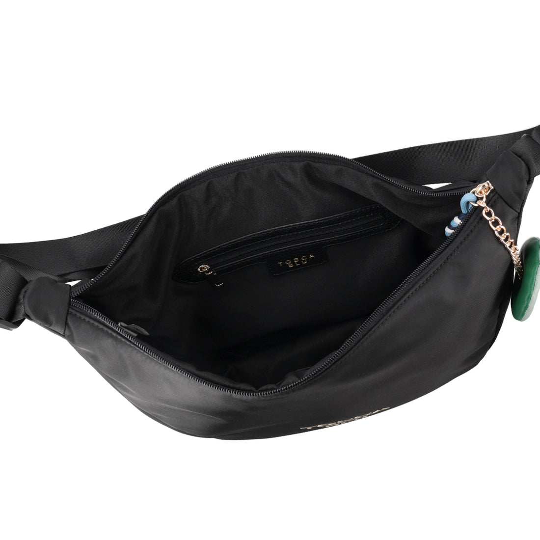 ToscaBlu borsa a spalla liquirizia con charm colore nero ts2537b47 c99_3