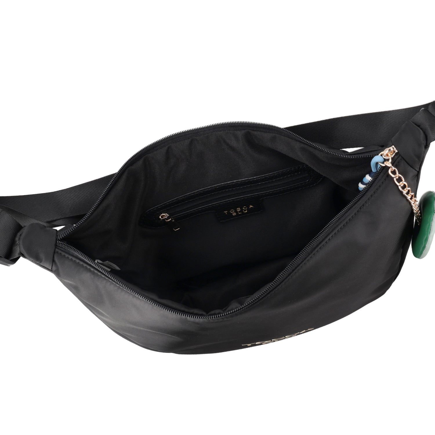 ToscaBlu borsa a spalla liquirizia con charm colore nero ts2537b47 c99_3