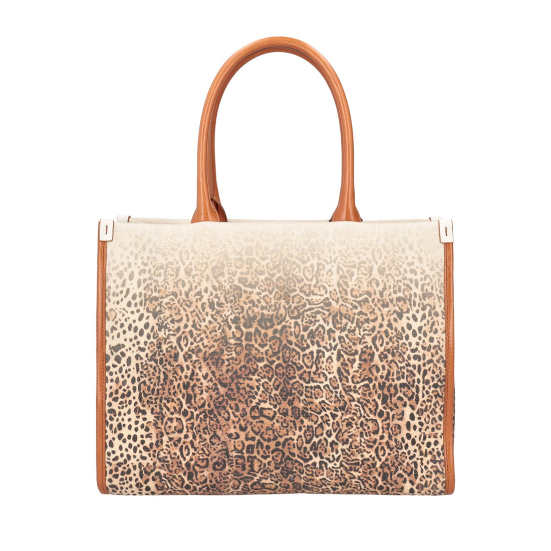 Tan Matilde Shopping Bag With Animal Print - Main Image