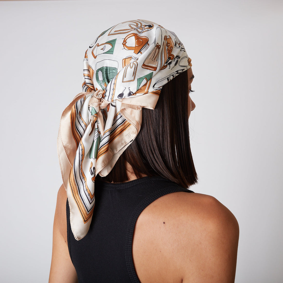 FOULARD ANANAS CON STAMPA COLORE NATURALE - Main Image